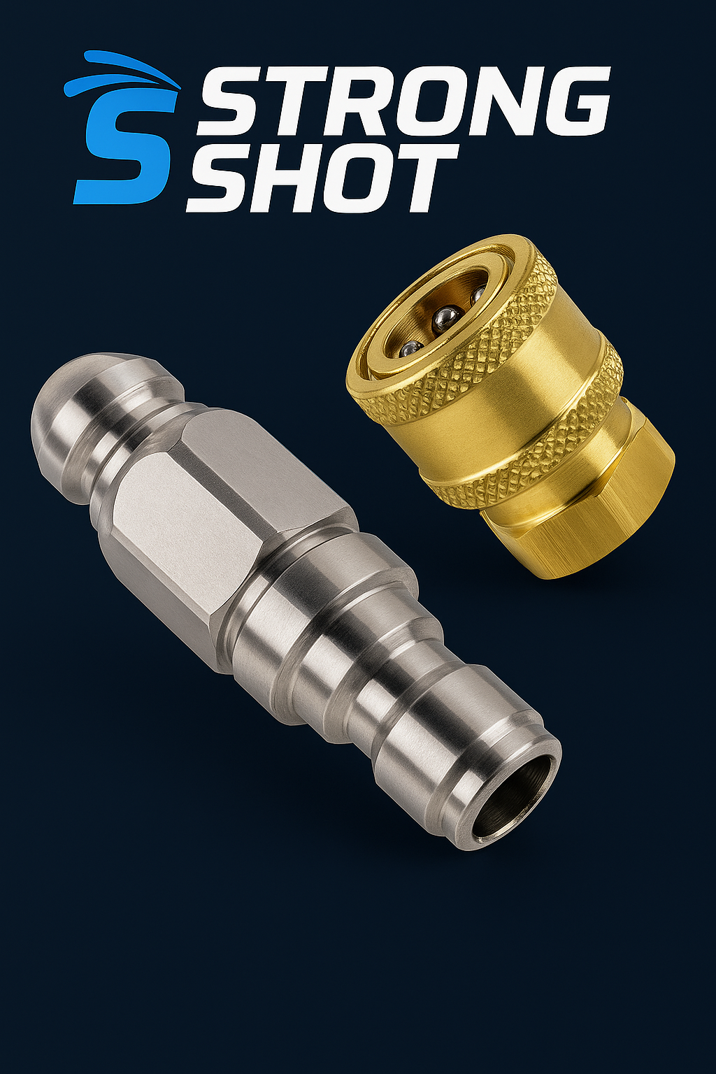 Strongshot Brass 1/4" Quick Connect Adapter – G1/4 Female Thread