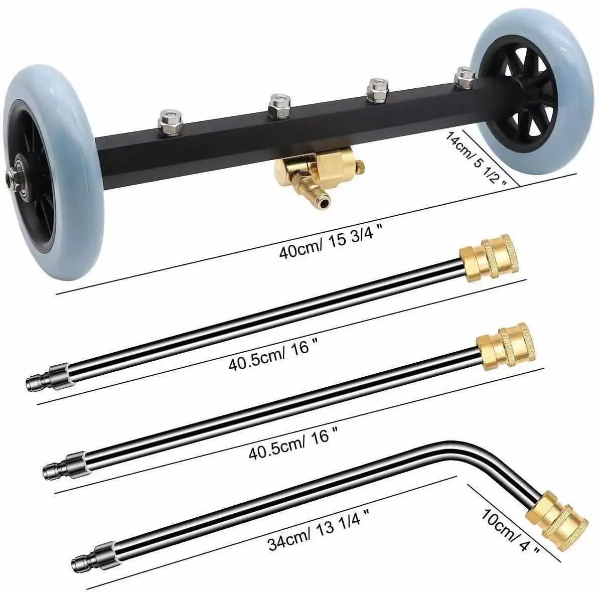 StrongShot Car Chassis Cleaner Attachment – Complete Set with 3 Extension Wands