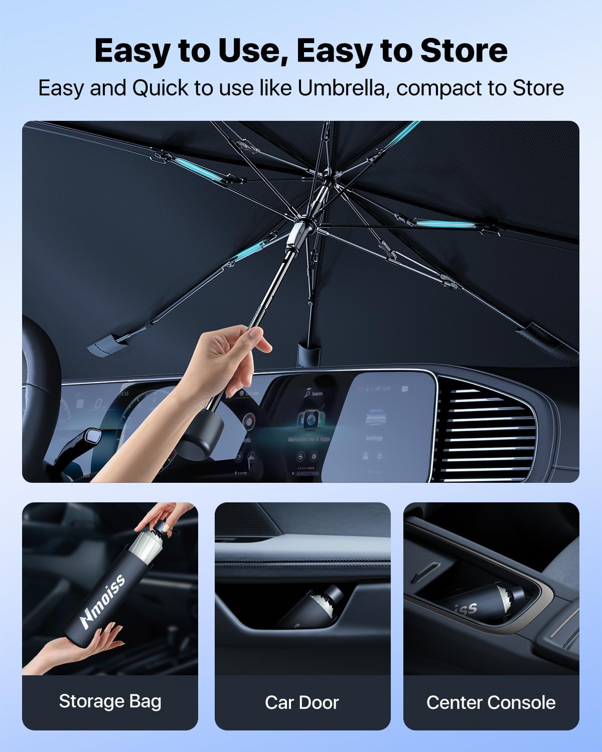 StrongShot SunShade Pro™ – Windshield Sun Shade | UV Protection & Heat Reduction