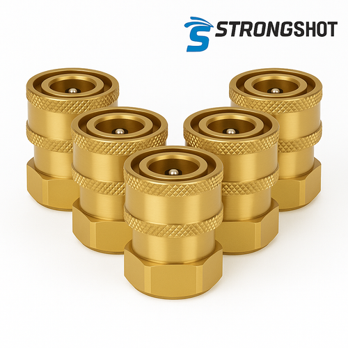 Strongshot Brass 1/4" Quick Connect Adapter – G1/4 Female Thread
