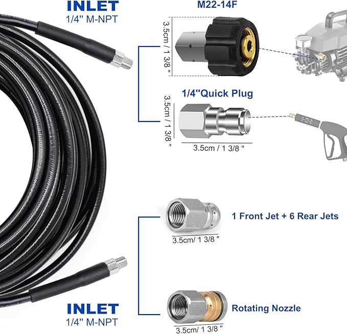 StrongShot Power Hose 15M 5800PSI