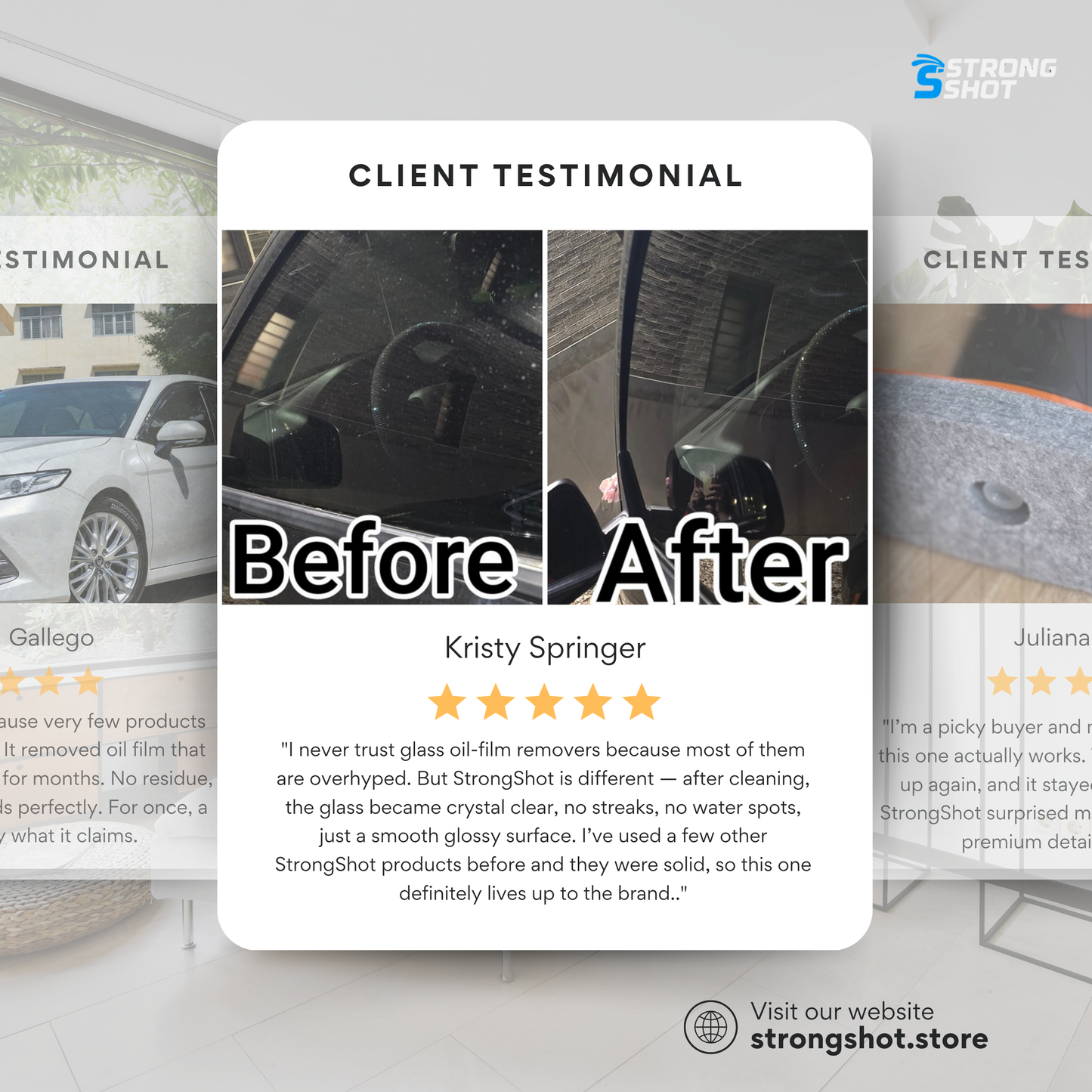 StrongShot GlassClear™ – Deep Cleaning Oil Film Remover